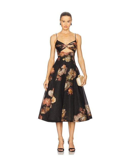 Zimmermann White Twist Front Midi Dress