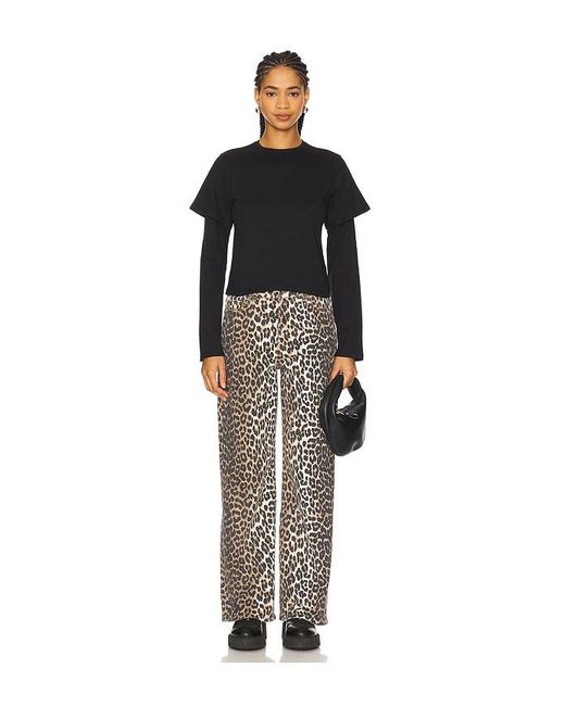 Ganni Multicolor Izey Wide Leg Jeans
