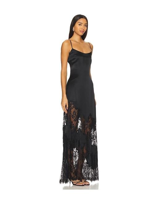 L'Agence Black Silvana Lace Gown