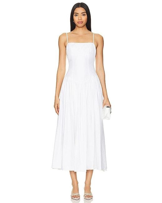 Tularosa White Harriett Midi Dress