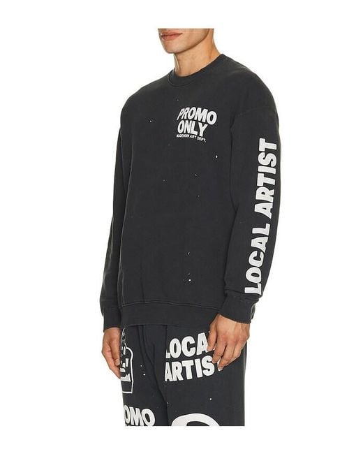 MadeWorn Black Promo Classic Crew Sweatshirt for men