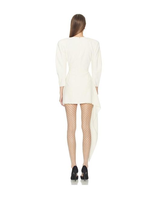 ANDAMANE White Amanda Ruched Mini Dress