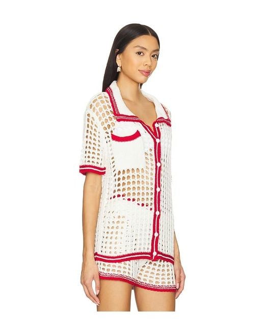 Bronwin Top en White superdown en coloris Red
