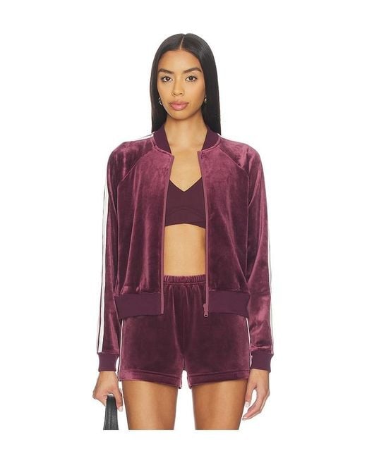 Splits59 Purple Heritage Velour Bomber Jacket