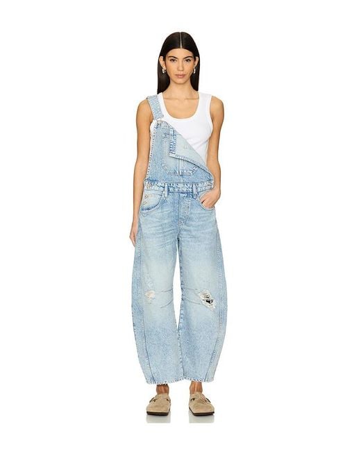 Free People Blue Overall Good Luck