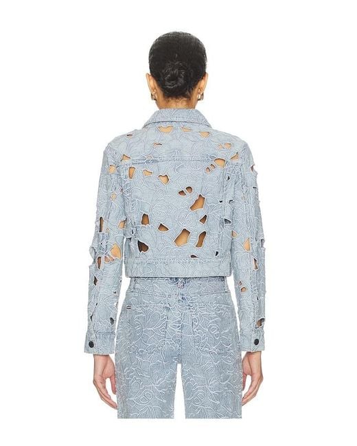 Alice + Olivia Blue Chloe Denim Jacket