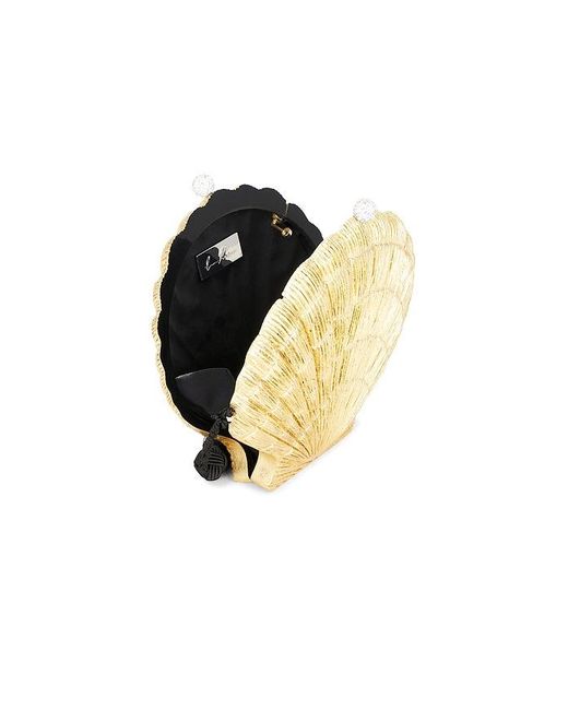 Emm Kuo White Le Sirenuse Scallop Seashell Evening Clutch