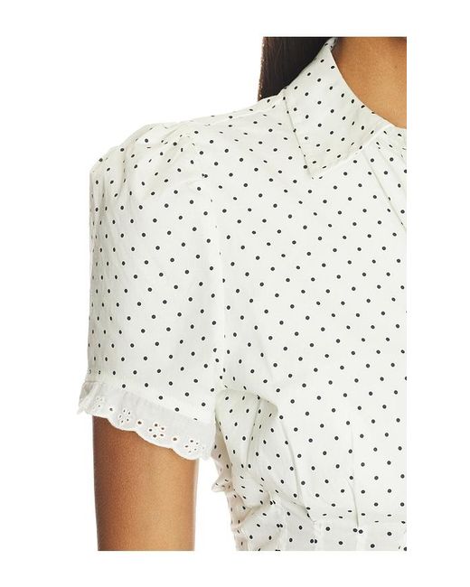 WeWoreWhat White Cinched Button Up Top