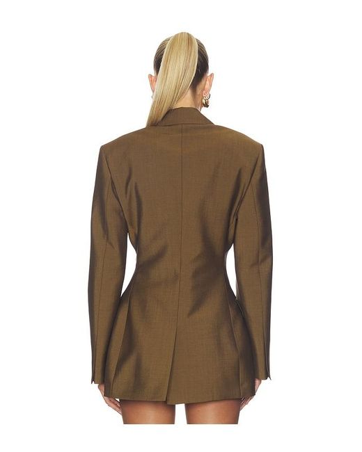 Rohe Brown Double-Breasted Hourglass Blazer