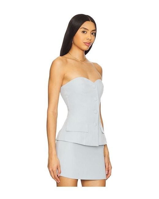 ALL THE WAYS White Anslie Strapless Top