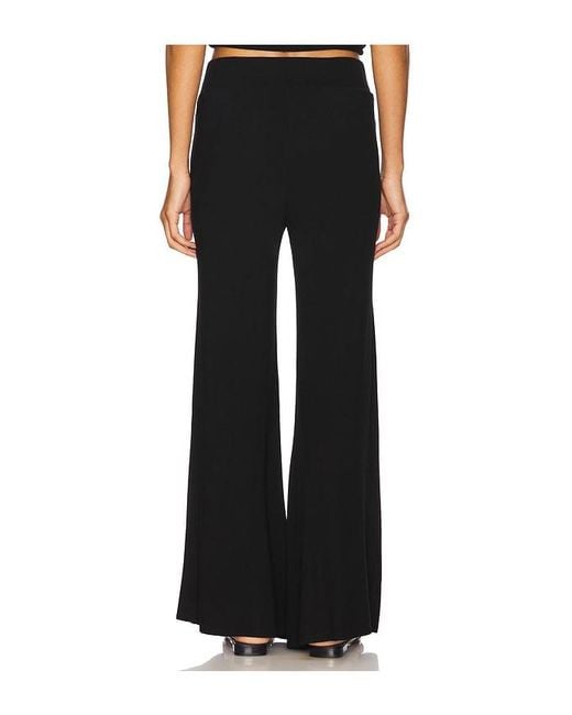 Enza Costa Black Silk Knit Bias Pant