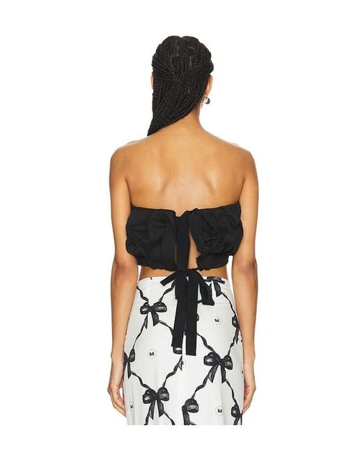 Milkwhite Black Mini Peplum Top