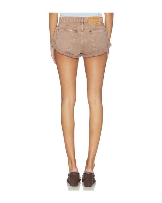 One Teaspoon White Bandits Low Waist Denim Shorts