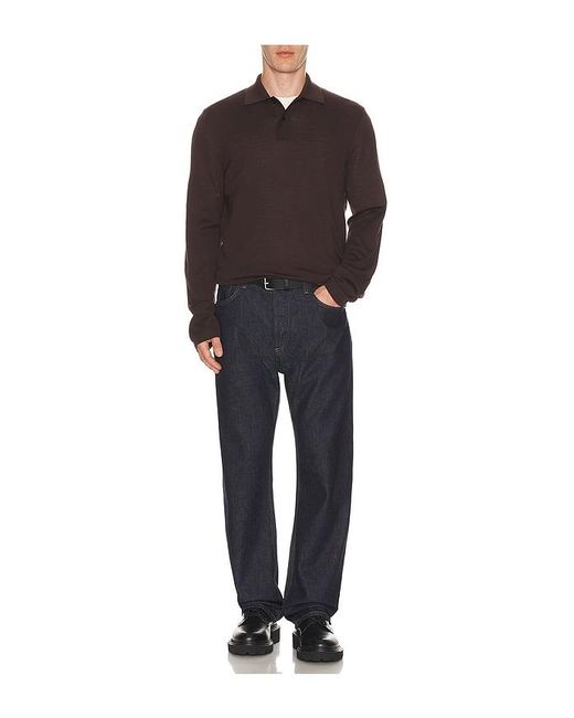 Samsøe & Samsøe Black Sarowan Long Sleeve Polo for men