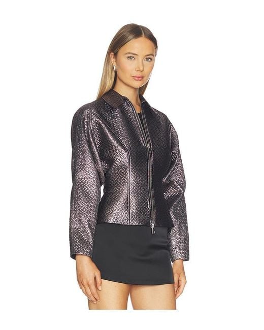 The Sei Black Double Zip Fitted Jacket