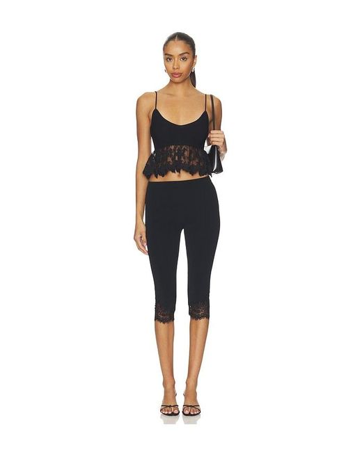 Tularosa Black Dora Knit Lace Tank