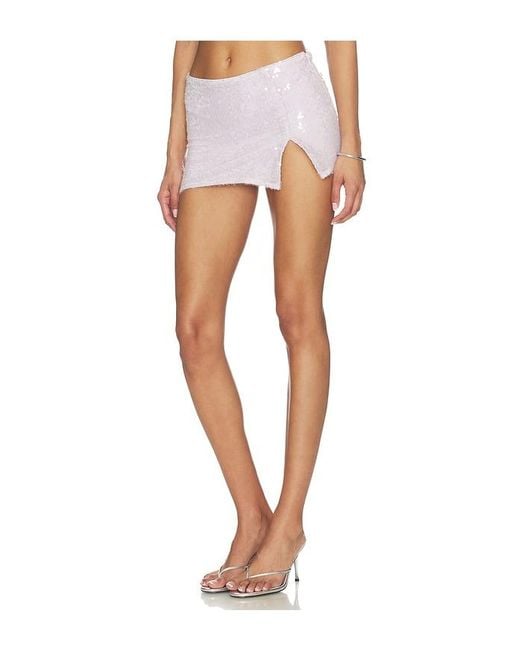 Lovers + Friends White Lola Mini Skirt