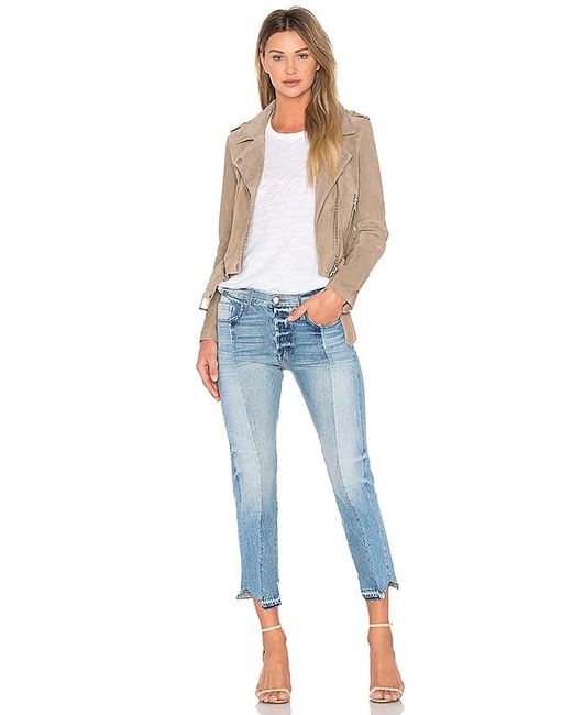 Blank NYC Brown Suede Moto Jacket