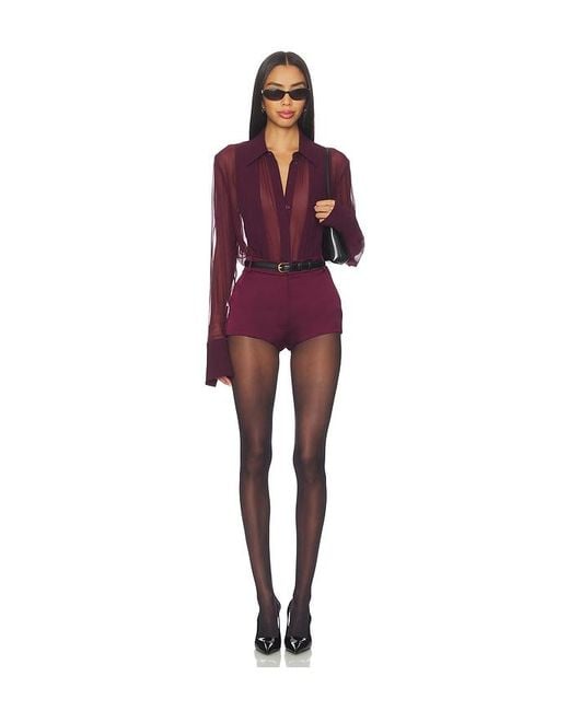 Sans Faff Purple X Revolve Satin Hot Pants