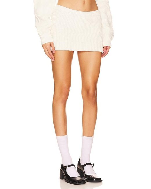 Champion White X Danielle Guizio Rib Knit Mini Skirt