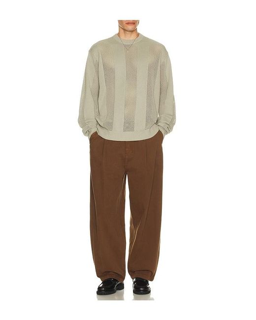 Obey Natural Crochet Sweater for men