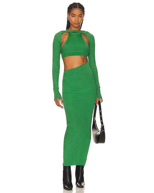 Baobab Green Alora Cut Out Maxi Dress