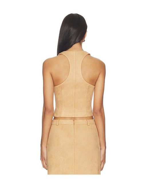 ALL THE WAYS Natural Bailey Faux Suede Vest