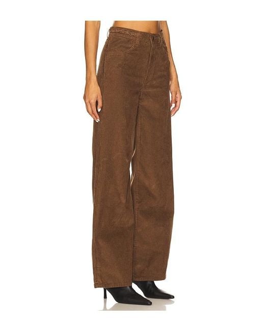Levi's Brown Ribcage Wide Leg Braided Jeans