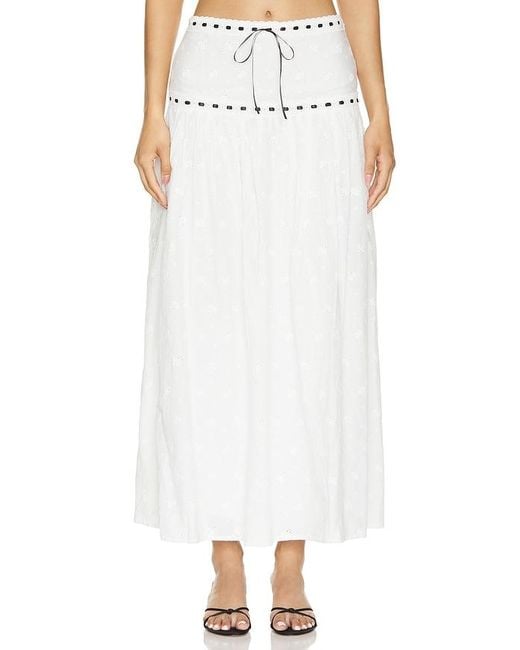 MAJORELLE White Carmen Maxi Skirt