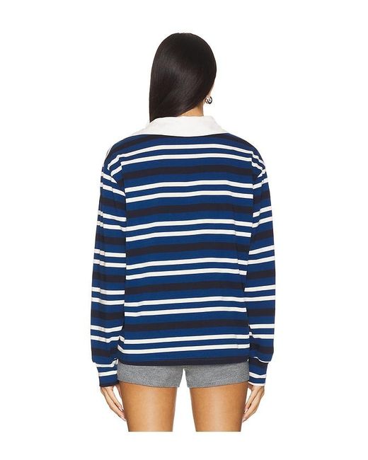 superdown Blue Sashia Polo Top