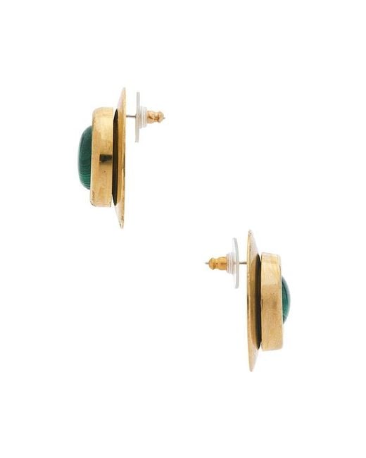 Pendientes Alva En Color Oro Metálico Talla Jennifer Behr de color Blue