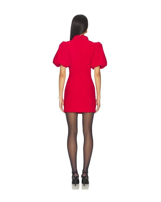 Elliatt Red June Puff Sleeve Mini Dress