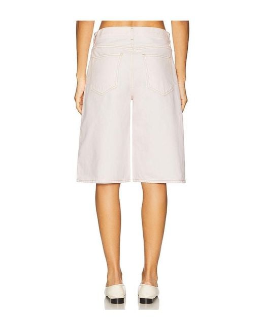 Agolde White Baggy V Short