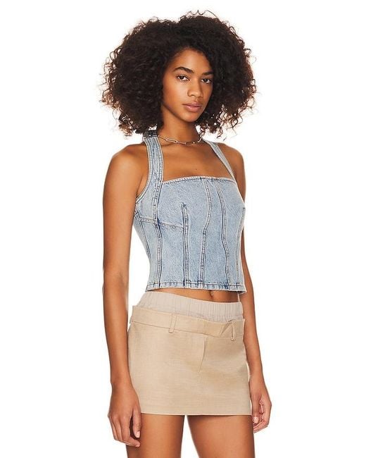 GRLFRND Blue Tianna Halter Bustier
