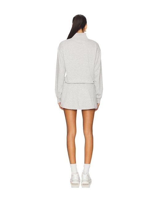 superdown Gray Jenice Quarter Zip Dress