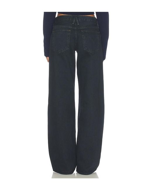 SLVRLAKE Denim Blue Lexi Low Rise Wide Leg Jeans