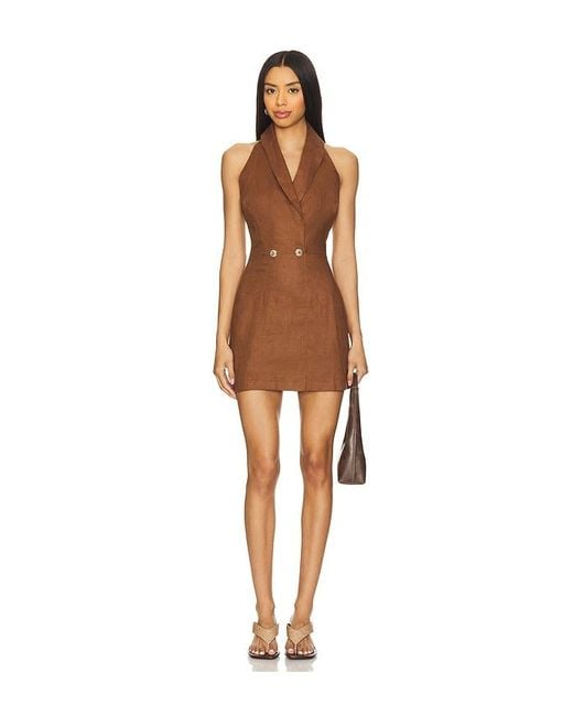 Lovers + Friends Brown Brixton Mini Dress