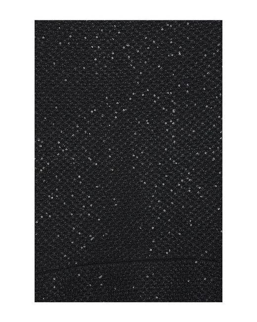 Self-Portrait Black Sequin Knit Top