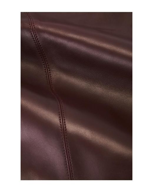 SRG Red Mango Leather Skirt