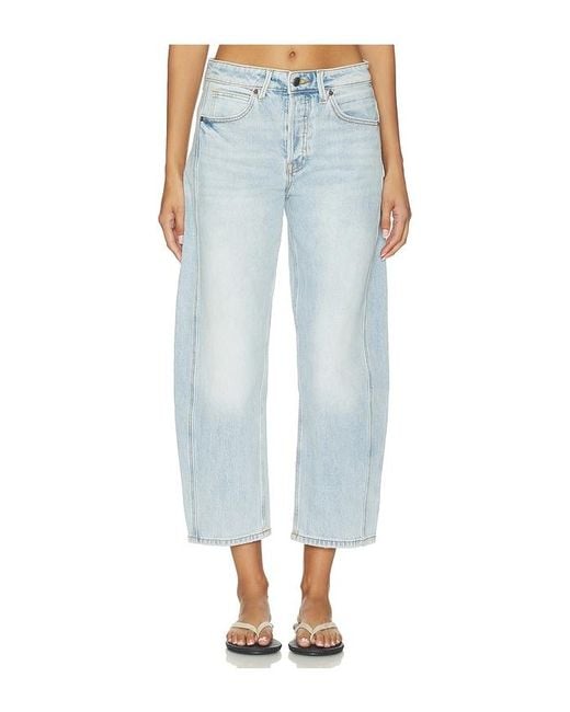 GOOD AMERICAN Blue High Barrel Ankle Jeans