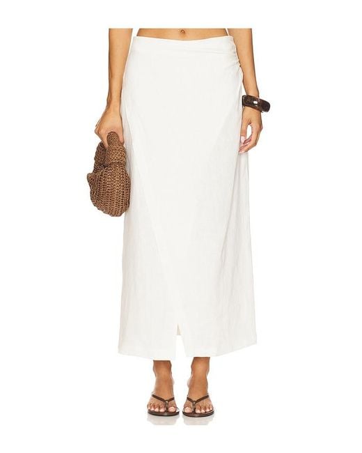 Falda Maxi Suis En Color Blanco Talla (También En S, Xs) Faithfull The Brand de color White