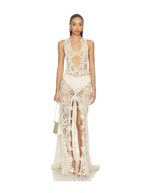 Bronx and Banco Natural Akello Crochet Maxi Dress
