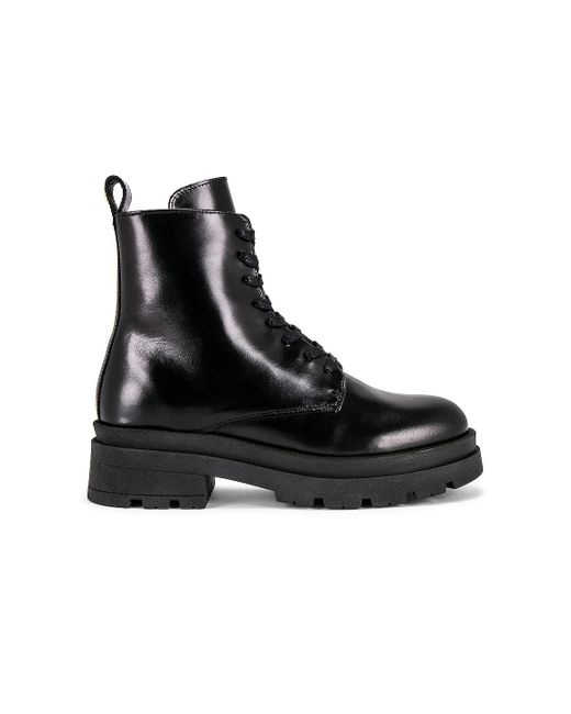 Anine Bing Leather Luc Combat Boot in Black | Lyst UK