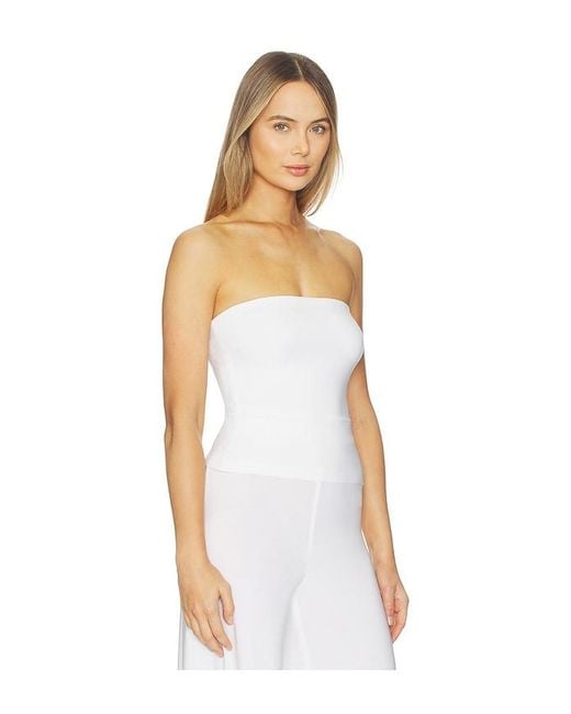 Norma Kamali White Oberteil Strapless