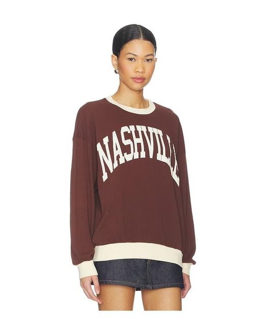 Daydreamer Red X Revolve Nashville Colorblock Oversized Sweatshirt