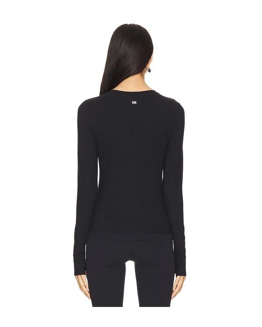 Splits59 Black Airweight Lite Long Sleeve Top