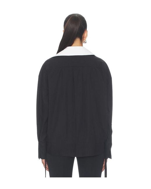The Attico Blue Oversized Contrast Shirt