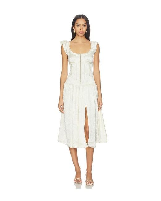 Free People Women's White X Revolve Loveday Midi Dress Free People Women's White X Revolve Loveday Midi Dress
