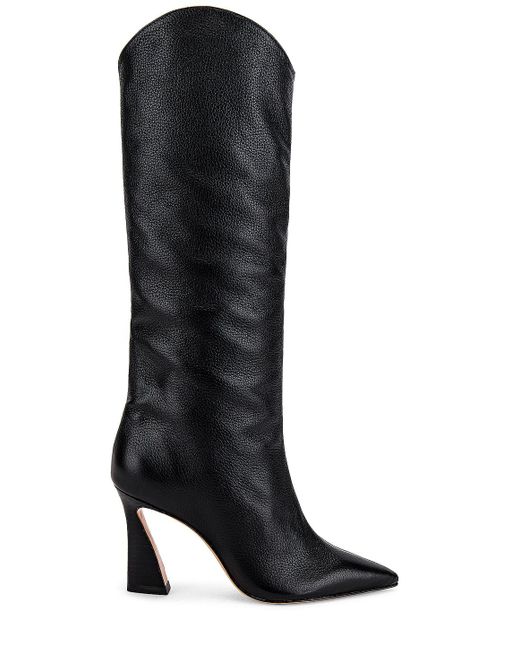 SCHUTZ SHOES Maryana Stack Flare Boot in Black | Lyst