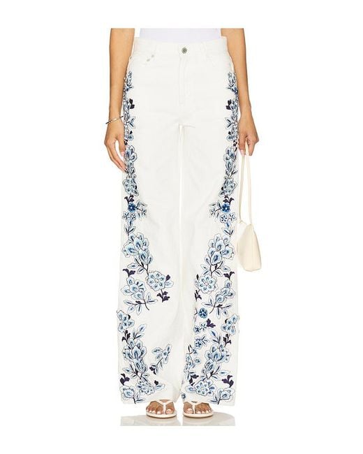 Alice + Olivia White Weezy Jeans